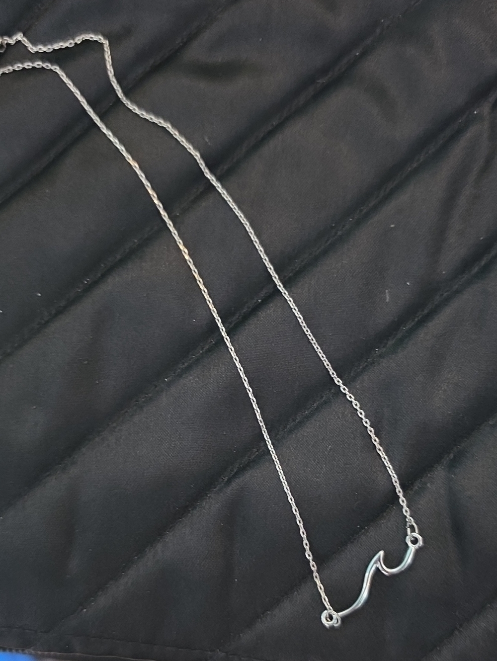 Silver Wave Pendant Necklace - Elegant Women’s Jewelry